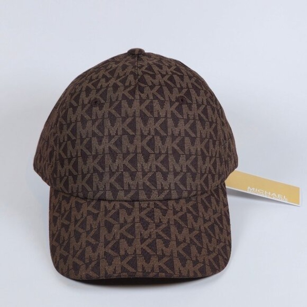 Michael Kors Signature Monogram Baseball Cap - Brown & Tan